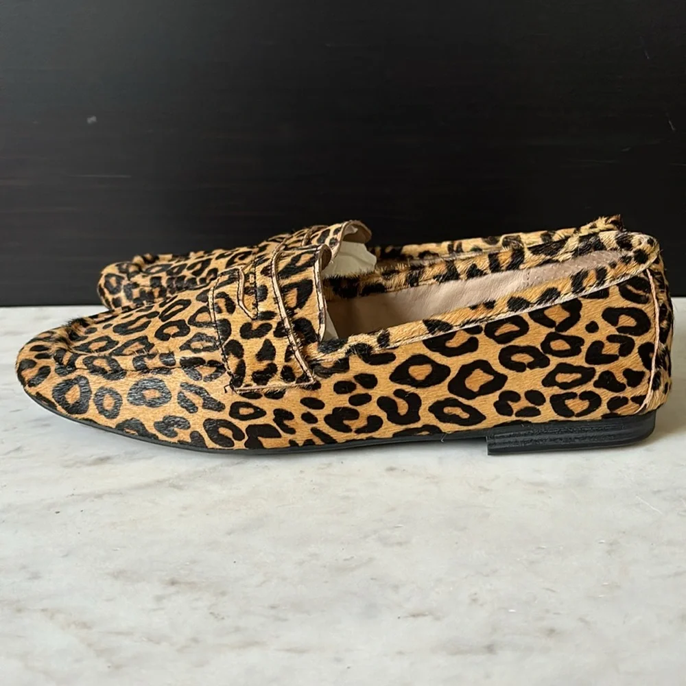 American Rag Cammie Calf Hair Penny Loafers Leopard Print